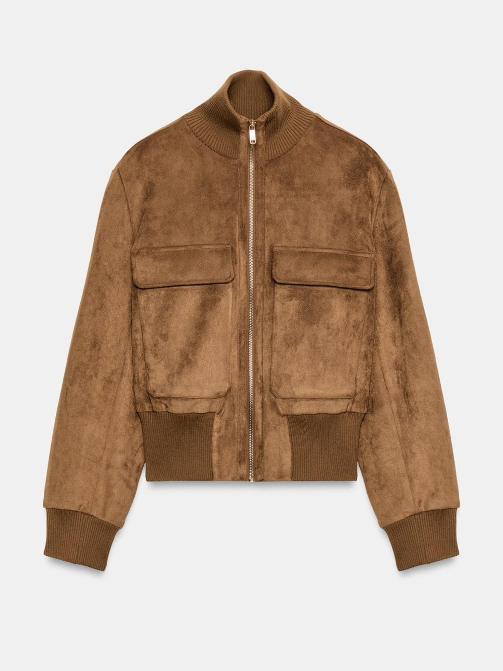 Zara FAUX SUEDE BOMBER JACKET